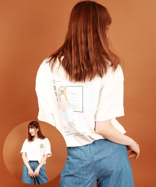 

WESTSEA Футболка с коротким рукавом, хлопок, свободный крой, с иллюстрацией, FINCK'S, белый