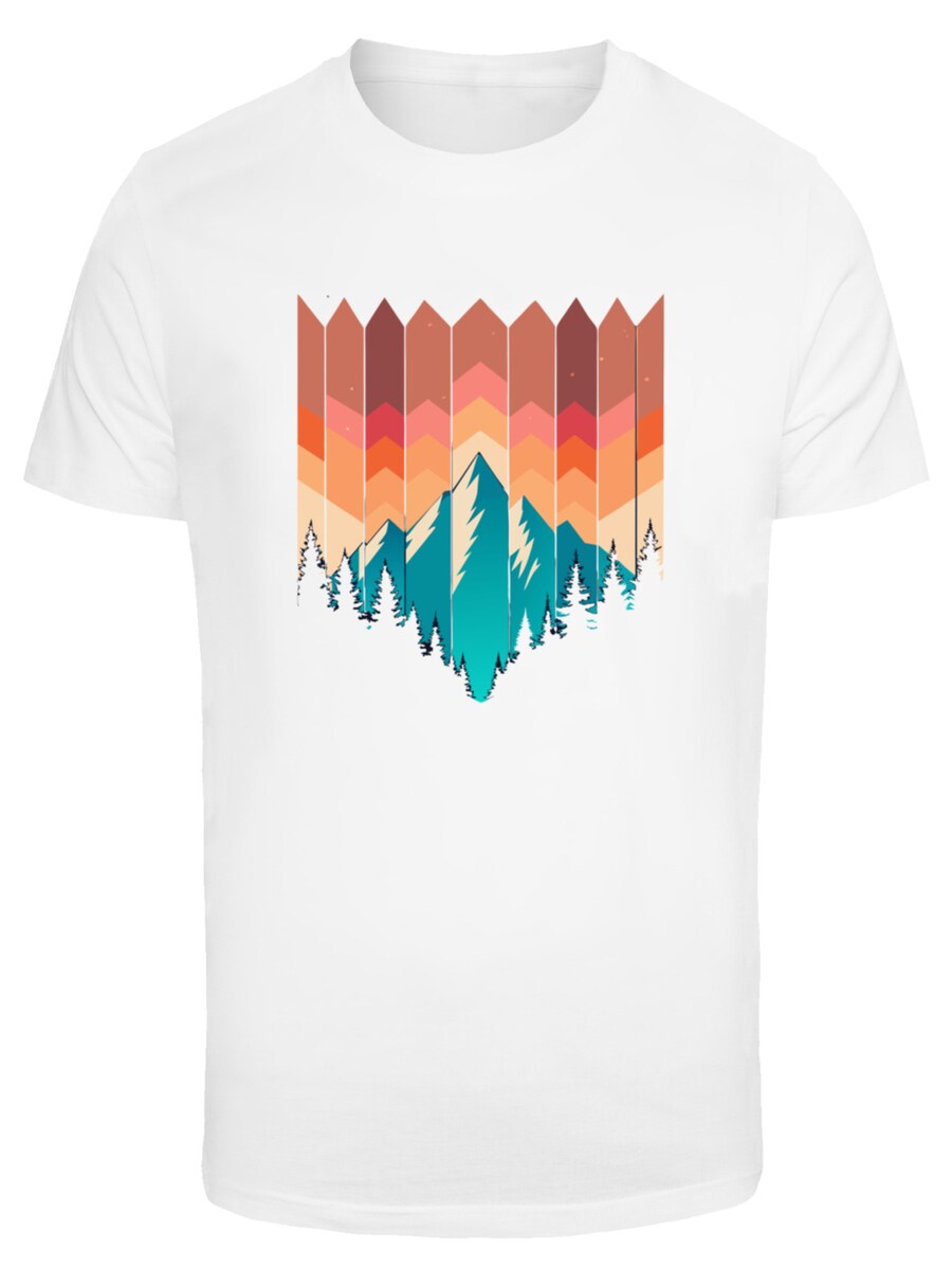 

Рубашка F4NT4STIC Berg Sonnenuntergang Geometrisch, белый