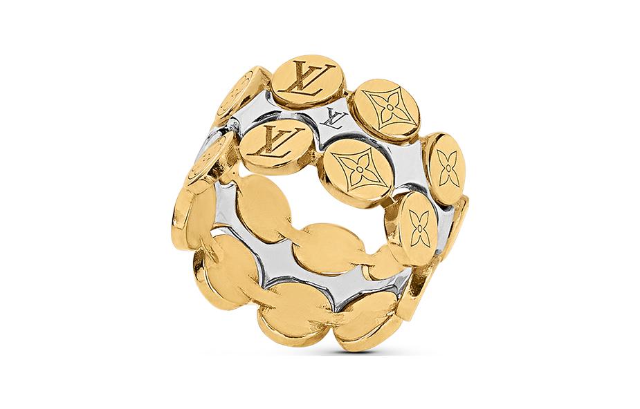

LOUIS VUITTON Золотые металлические кольца для женщин Gold