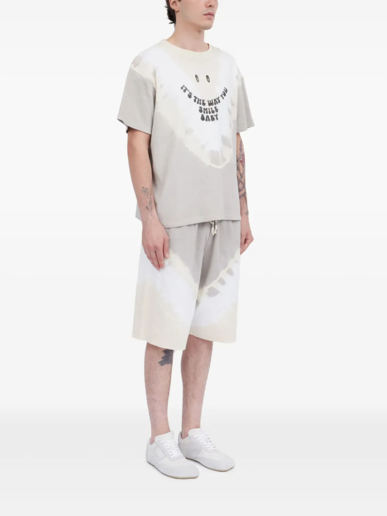 MM6 Maison Margiela футболка с принтом, серый — фото 3
