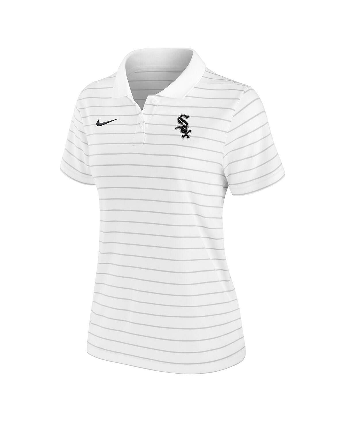 Белая женская рубашка-поло Chicago White Sox Authentic Collection Victory Performance Nike, белый — фото 3