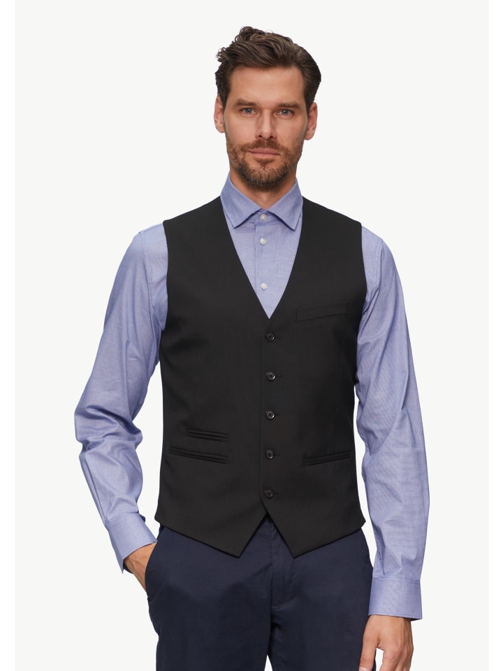 

Жилет s.Oliver BLACK LABEL Indoor-Weste ärmellos, черный