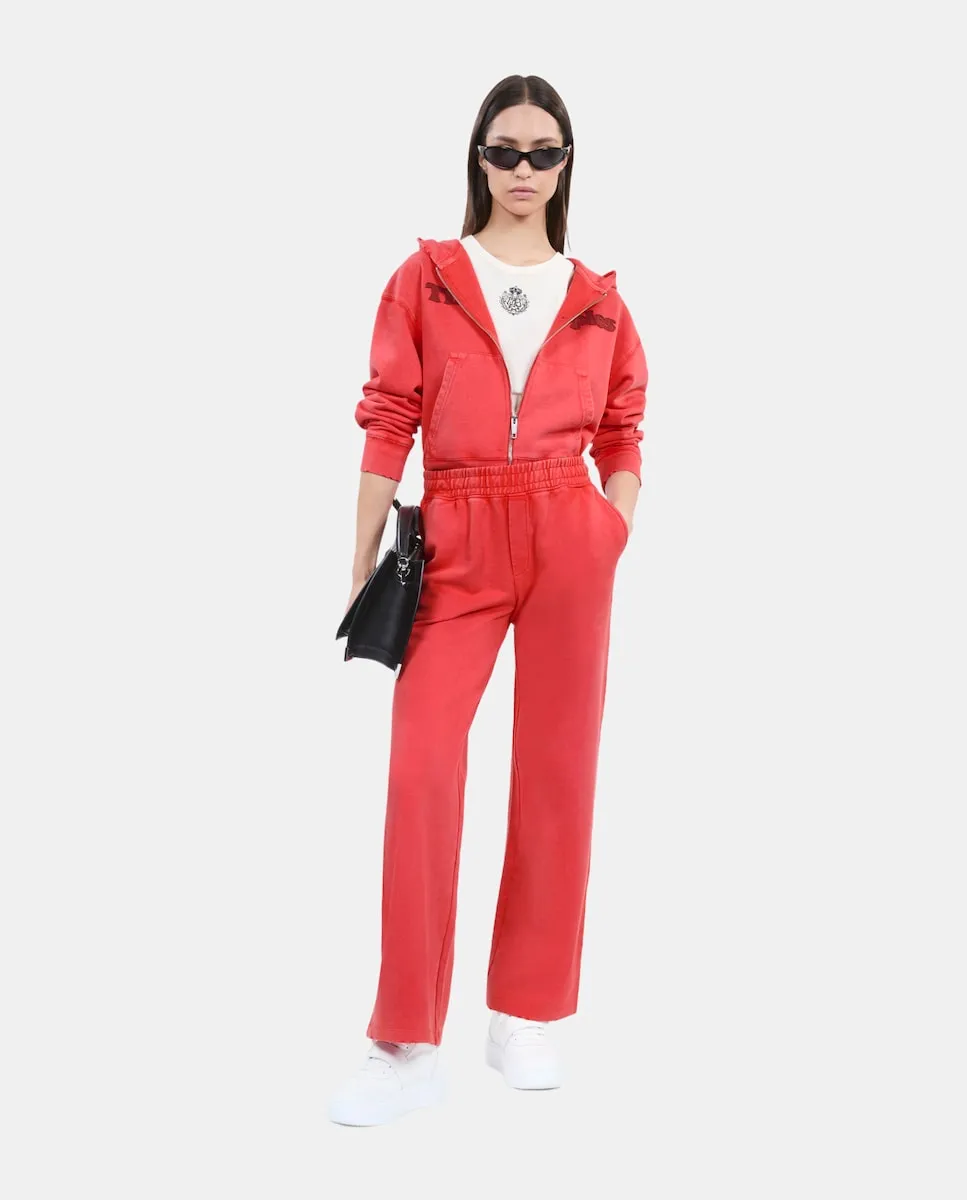 

Женские хлопковые джоггеры с логотипом сзади The Kooples, красный