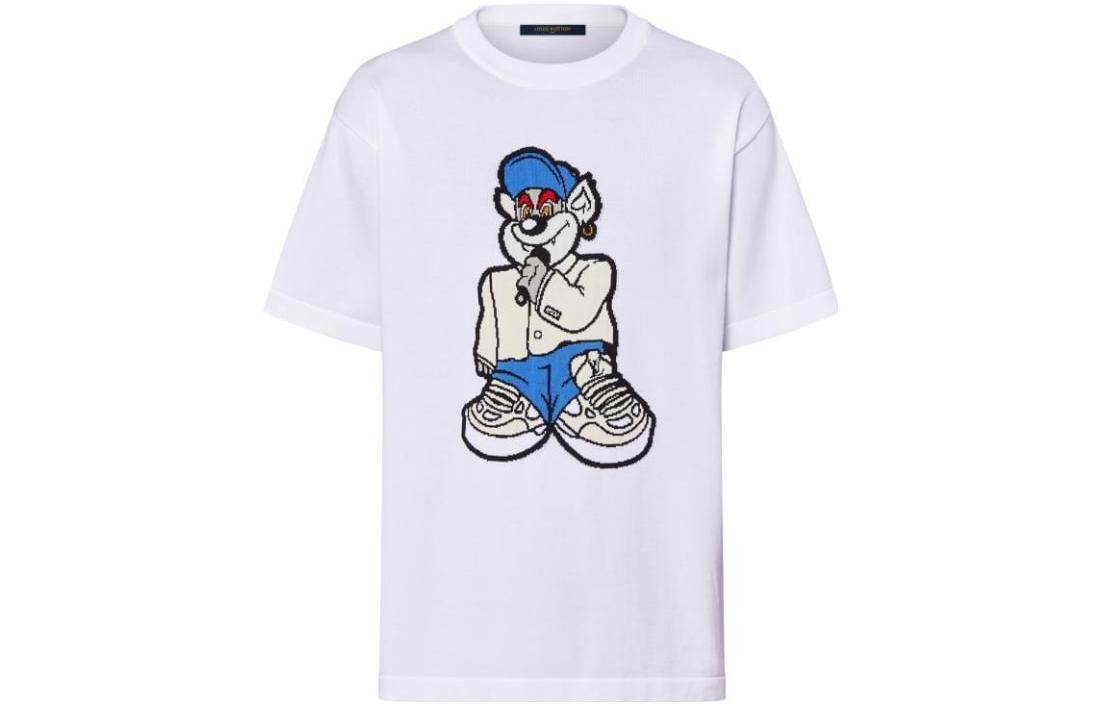 

Новые квартальные продукты LV T-shirt Men Louis Vuitton, белый