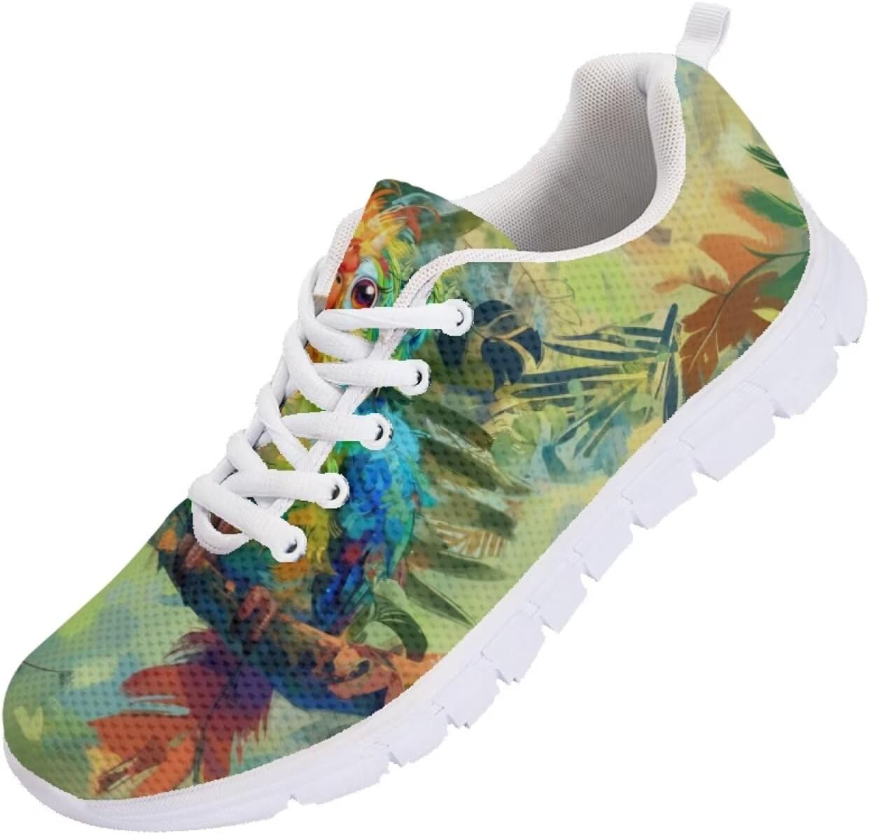 

Кроссовки Funnydude с забавным принтом для мужчин, противоскользящие туристические и спортивные, размер 6.5, Parrot