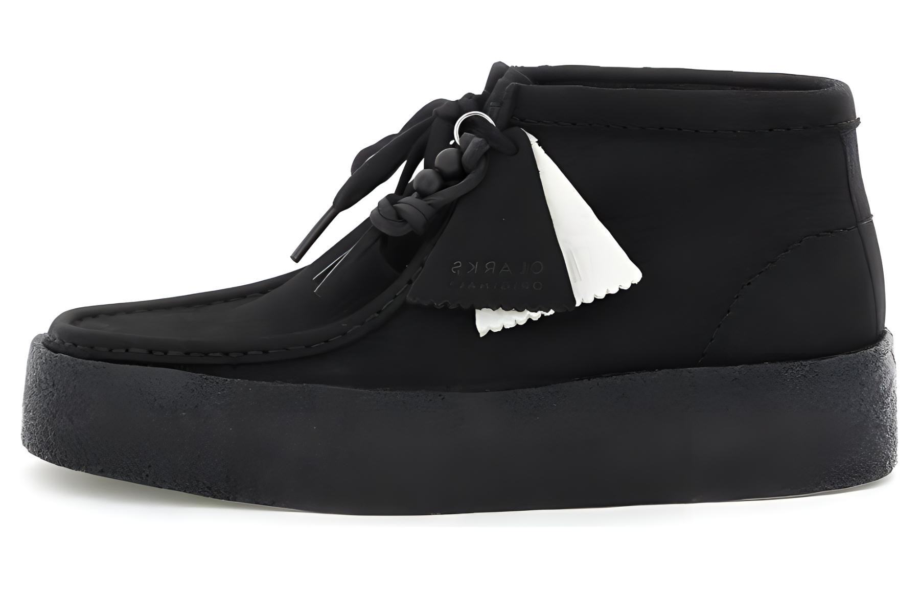 

Clarks Ботинки Wallabee Cup Boots «Черный нубук» женские