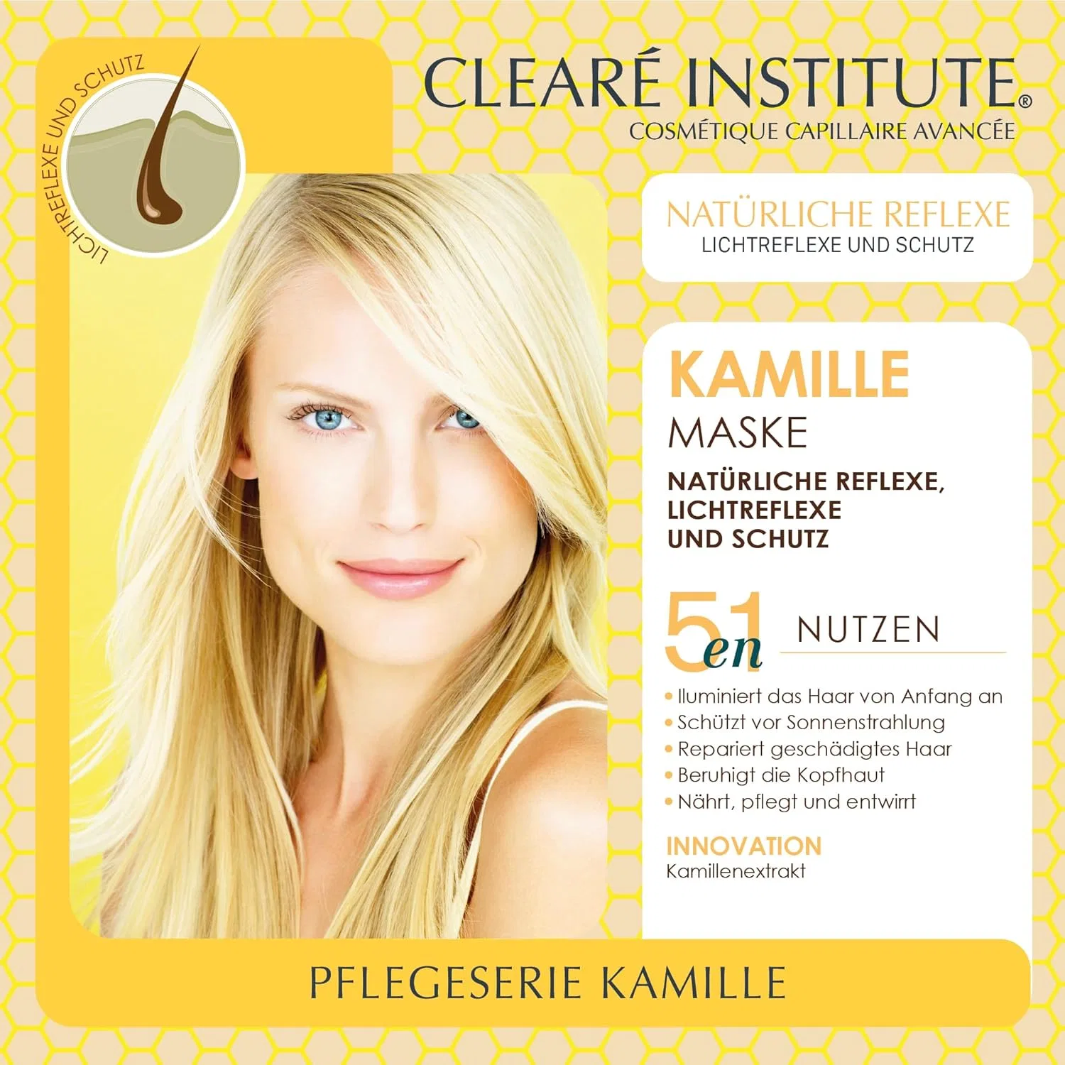 Маска для волос с ромашкой «Chamomile Mask» 150 мл от Clearé Institute Clearé Institute — фото 2