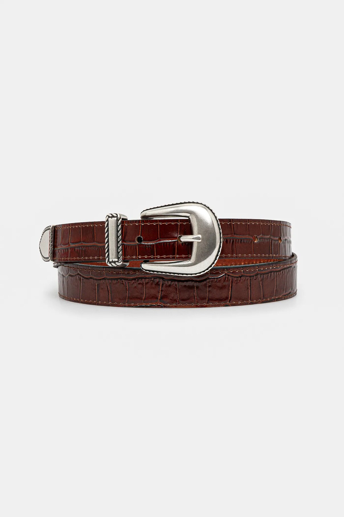 

Ремень La Ceinture из крокодиловой кожи Drôle De Monsieur, коричневый