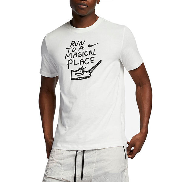 Футболка Nike DRI-FIT Casual Sports Round Neck Tee 'White Black', черный — фото 2
