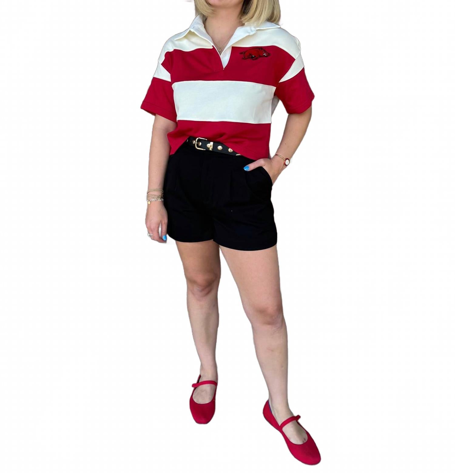 

Футболка для регби с коротким рукавом в Арканзасе STEWART SIMMONS, arkansas