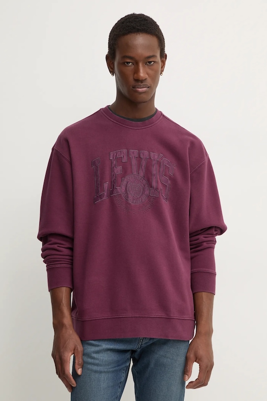 

Хлопковая толстовка Levi'S, бордовый