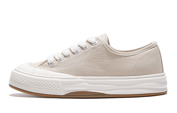

Холщовые кеды женские низкие бежевый Feiyue