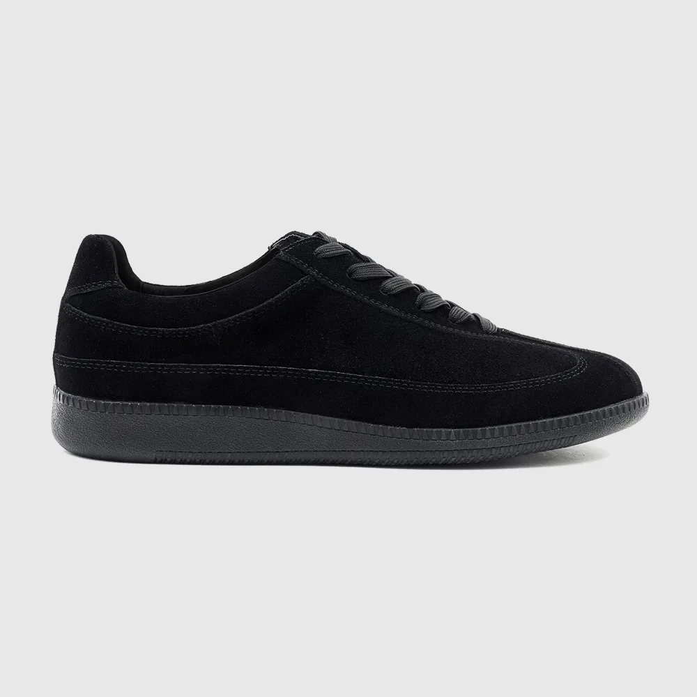 Мужские низкие сникеры Dress Black Suede от Pemont