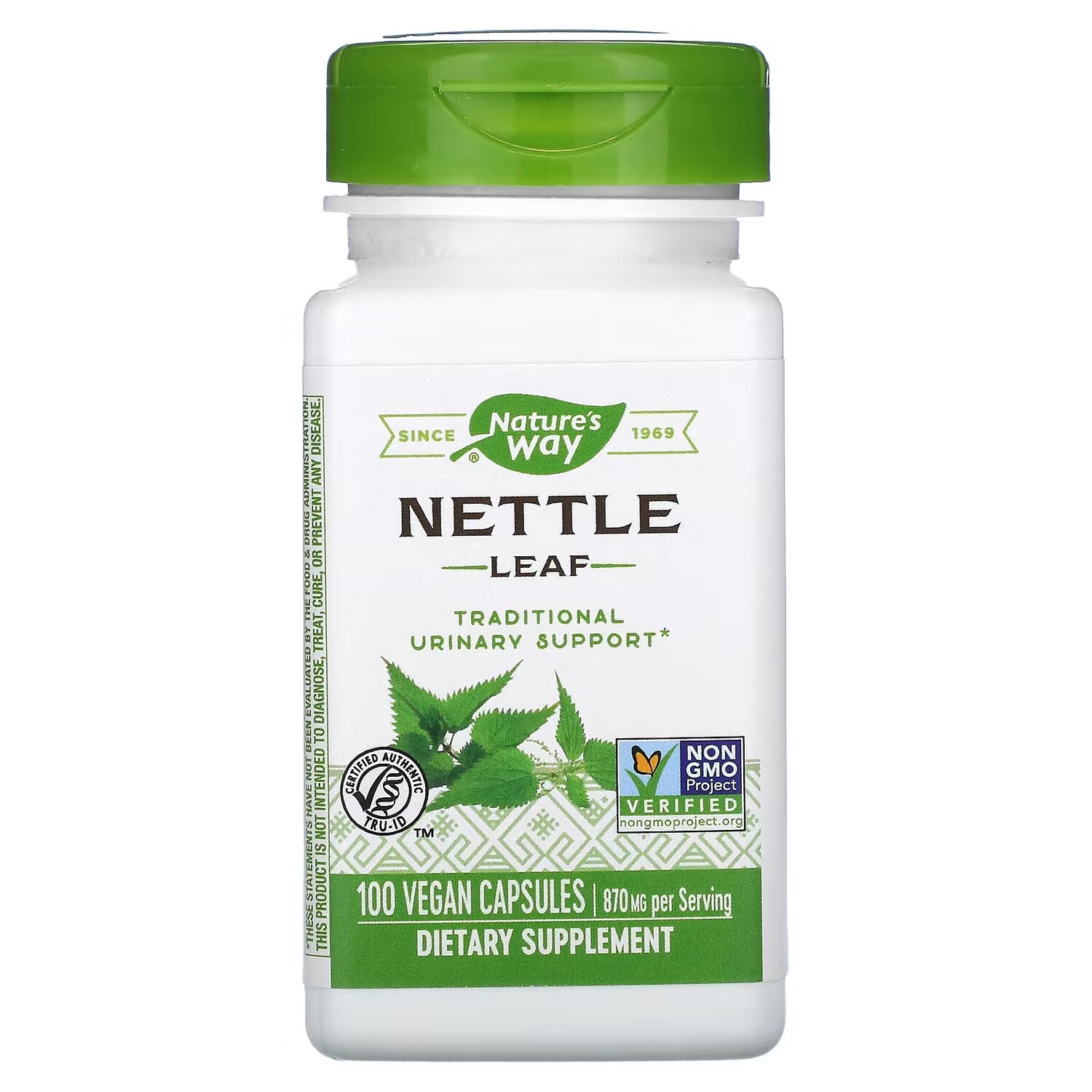 

Листья крапивы Nature's Way 870 мг, 100 веганских капсул