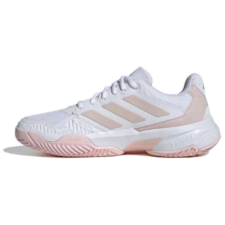

Adidas Кроссовки теннисные CourtJam Control 3 женские бело-розовые дышащие легкие прочные, цвет White Pink