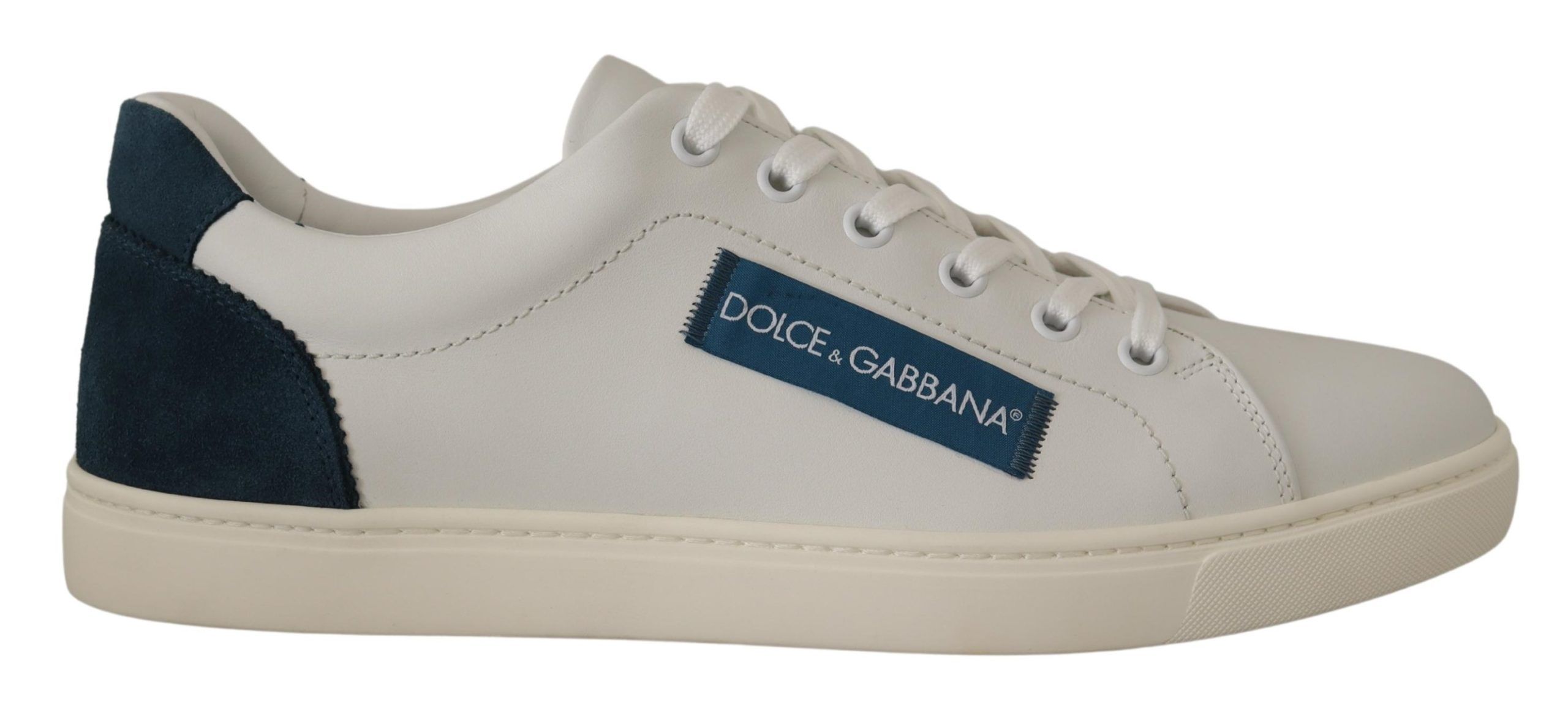 

Шикарные белые кожаные низкие кеды Dolce & Gabbana