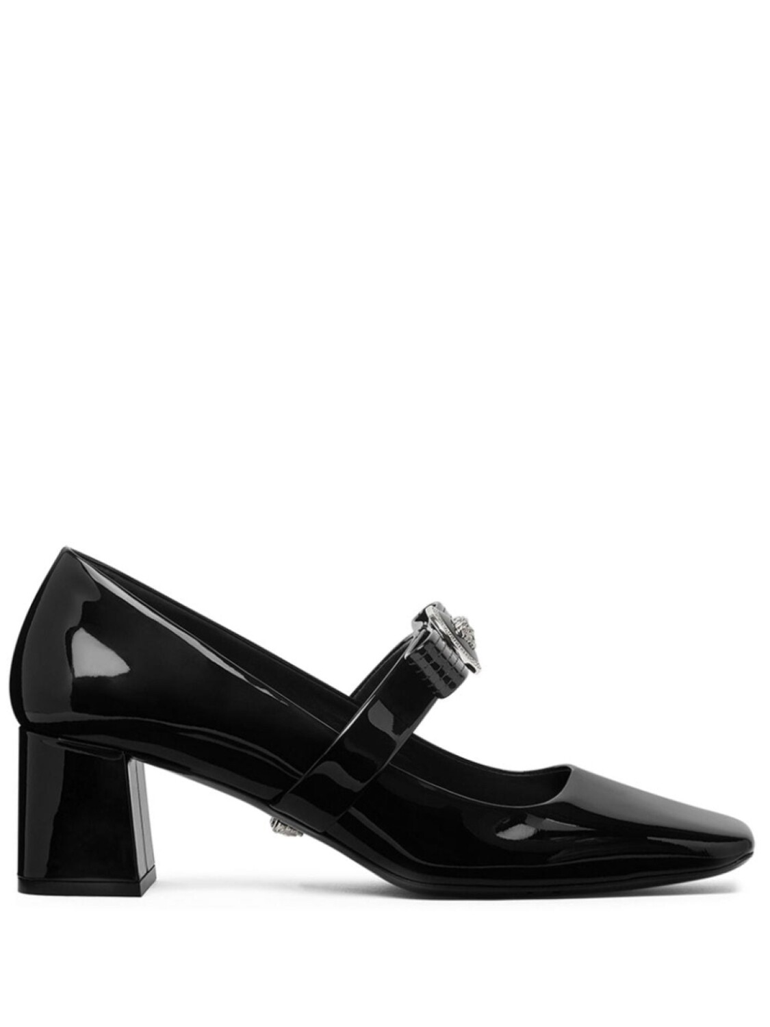 Versace лакированные туфли Gianni Ribbon, черный