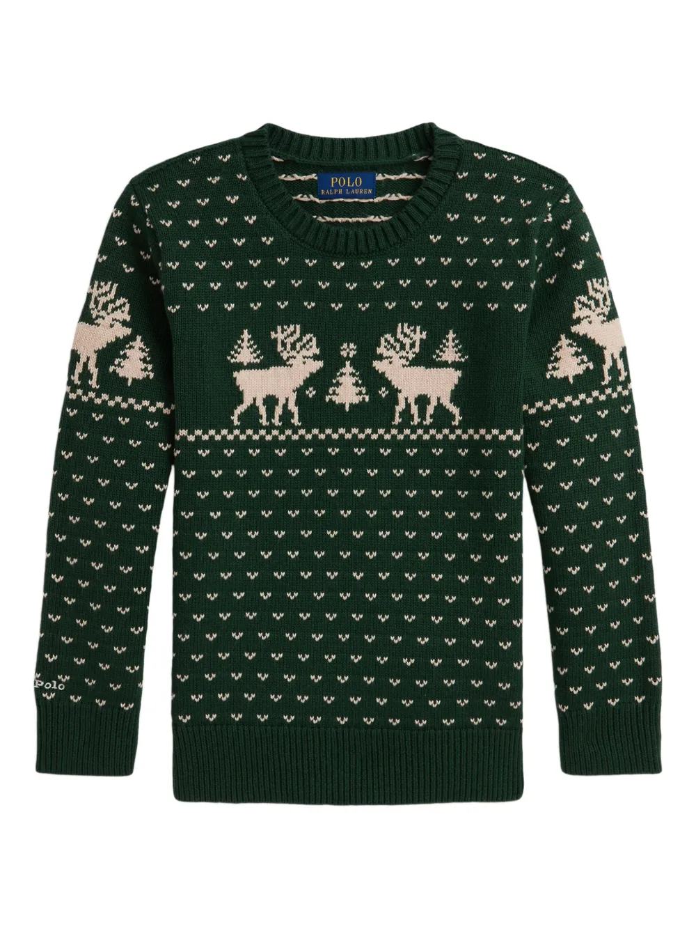 

Свитер вязки интарсия POLO RALPH LAUREN KIDS, зеленый