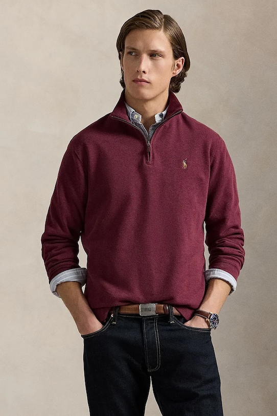 

Хлопковая толстовка Polo Ralph Lauren, бордовый