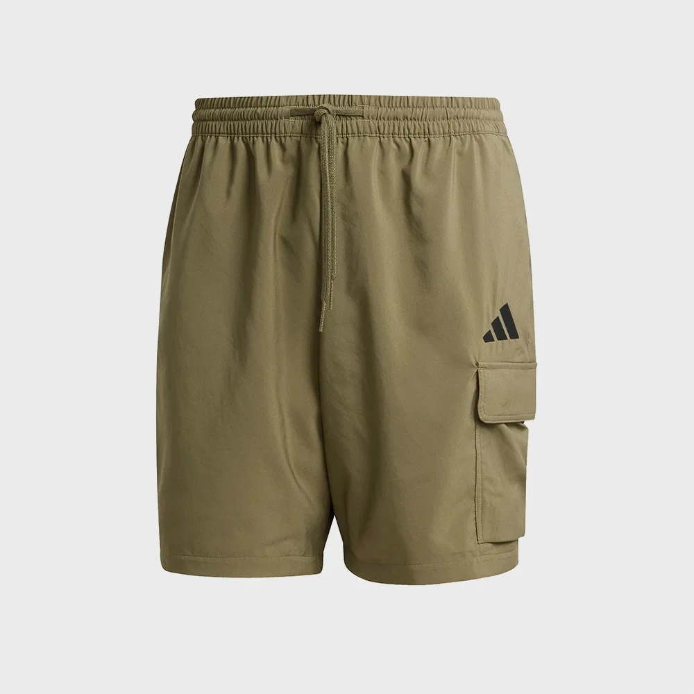 Мужские шорты-карго Essential Small Logo Chelsea оливково-чёрные от Adidas