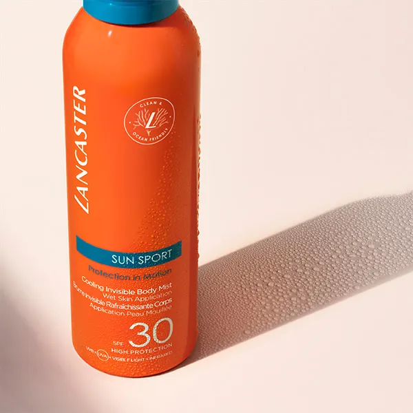 Невидимый солнечный туман, устойчивый к воде и поту Sun Sport Cooling Invisible Mist Spf 30 Lancaster, 200 ml — фото 2