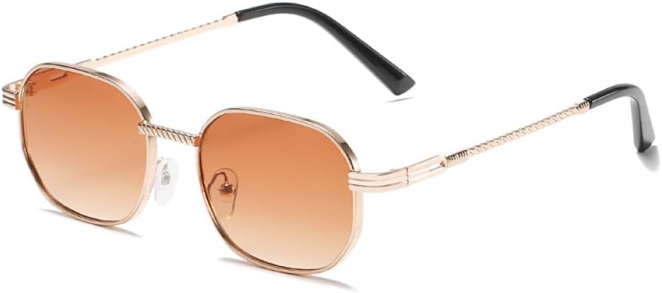 

Модные ретро-солнцезащитные очки в маленькой коробке для женщин, градиентные металлические очки для мужчин, классические универсальные очки с защитой от УФ-излучения UV400 MTZJH, One Color