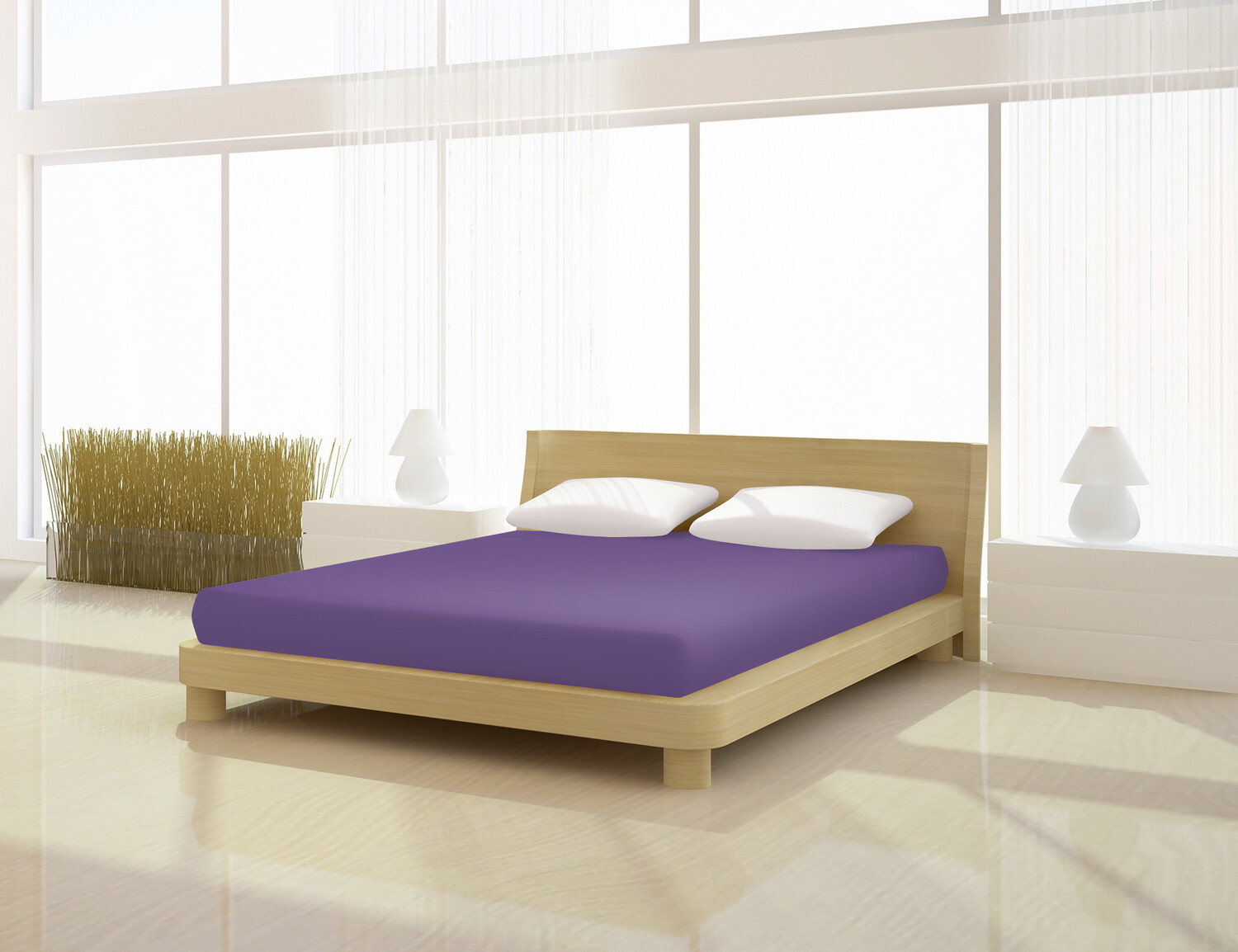 

Простыня Mr.Sandman Full Elastan de luxe 180 200 x 200 220 см, фиолетовый