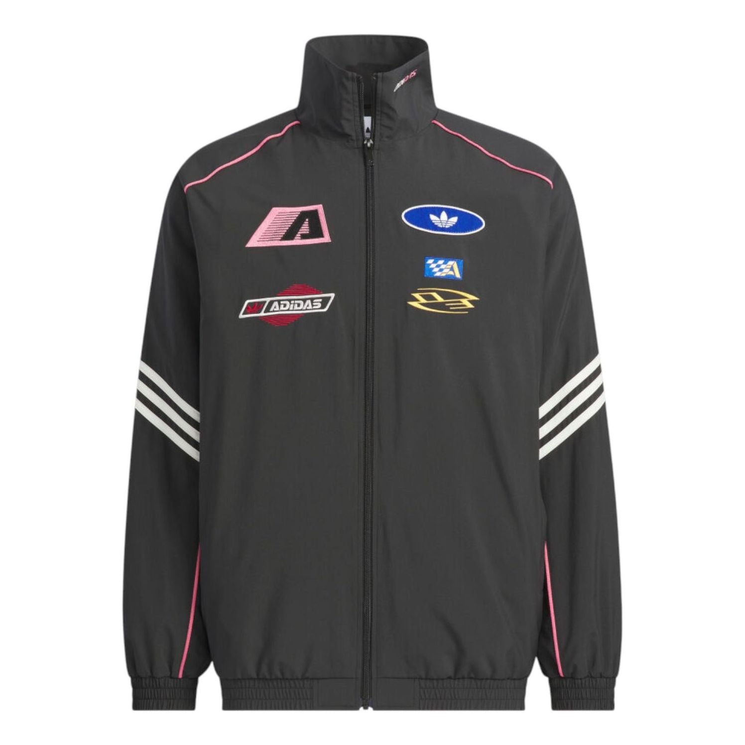Куртка adidas Moto Sports Oversize Jacket Asia Sizing 'Black Pink'