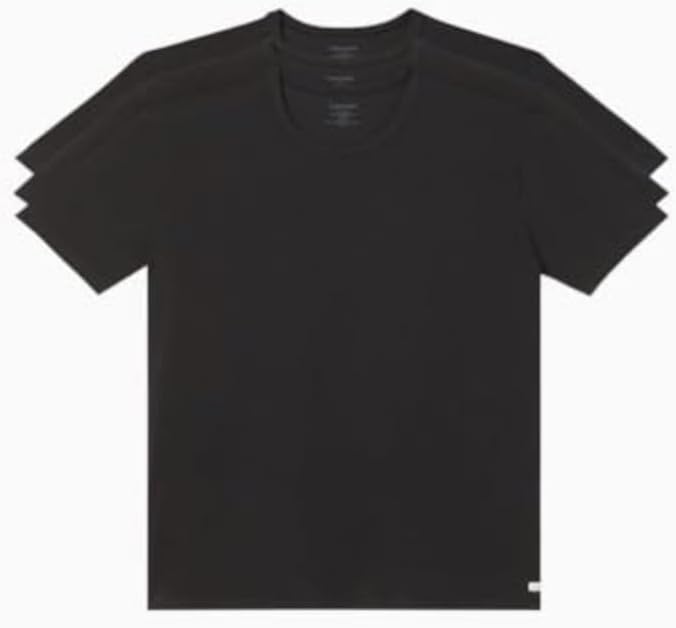 

Комплект из 3 мужских нижних маек Calvin Klein из хлопка и эластичной ткани, 3 Classic Black Crewneck