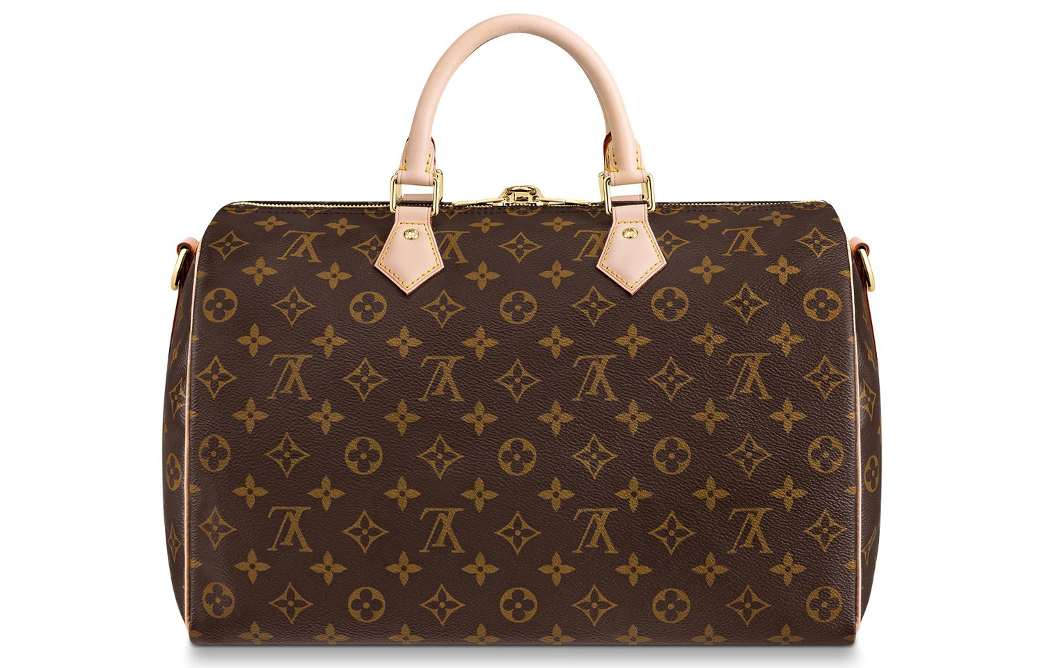 Скоростная сумка через плечо Monogram 35 коричневая LOUIS VUITTON — фото 2