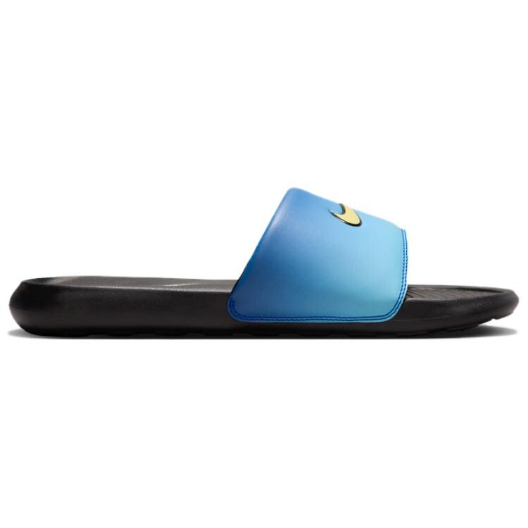 Шлепанцы Nike Victori One унисекс, Ultra blue/suede yellow/sky blue/black — фото 2