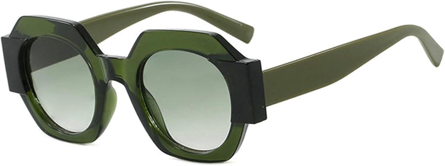 

Солнцезащитные очки Willochra Retro Polygon для женщин и мужчин, винтажные квадратные солнцезащитные очки 90-х годов, градиентные линзы, защита от УФ-излучения UV400, панк-очки, C4