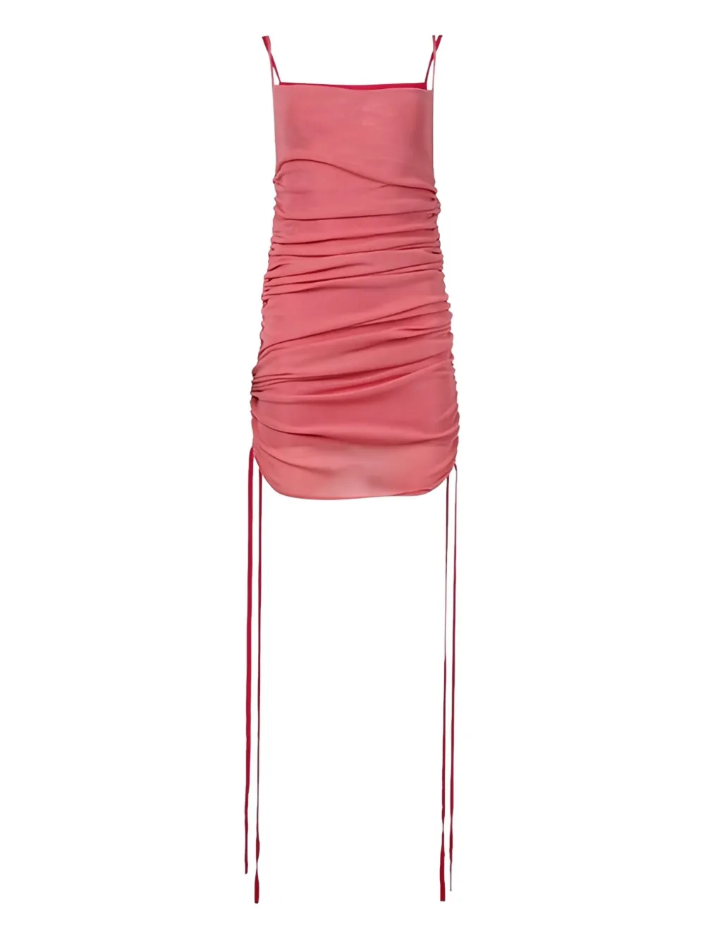 

Платье в рубчик с кулиской Dion Lee, розовый