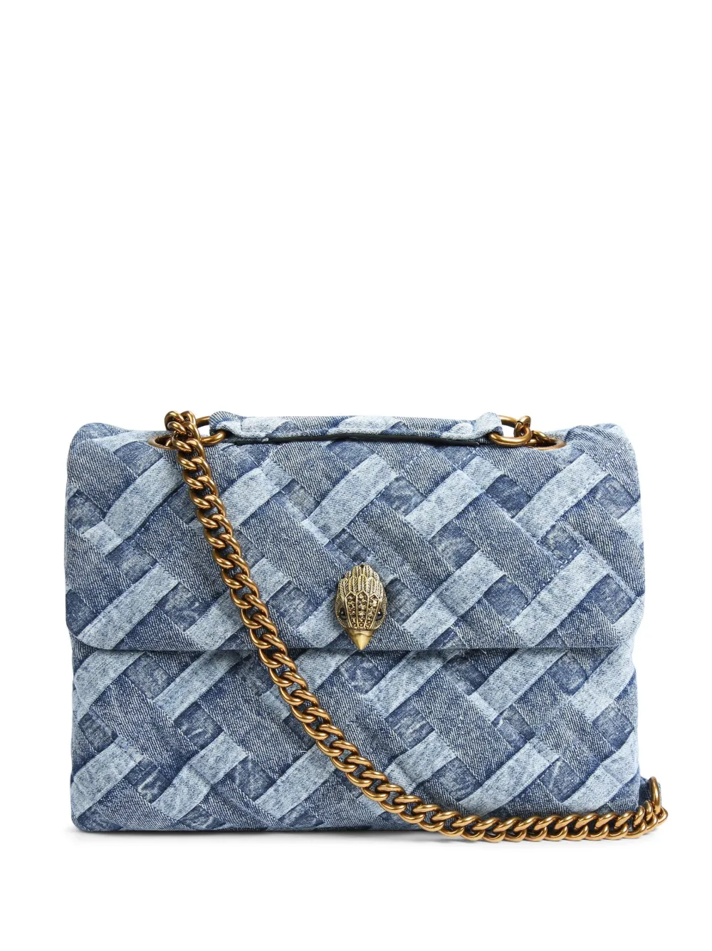 

Большая сумка на плечо Kensington Soft из денима Kurt Geiger London, синий