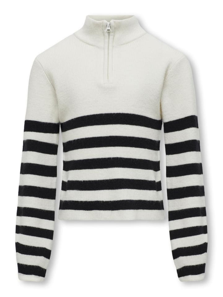 

Толстовка KIDS ONLY Pullover KOGFRANCA HALF ZIP L/S STRIPE KNT, цвет cloud dancer