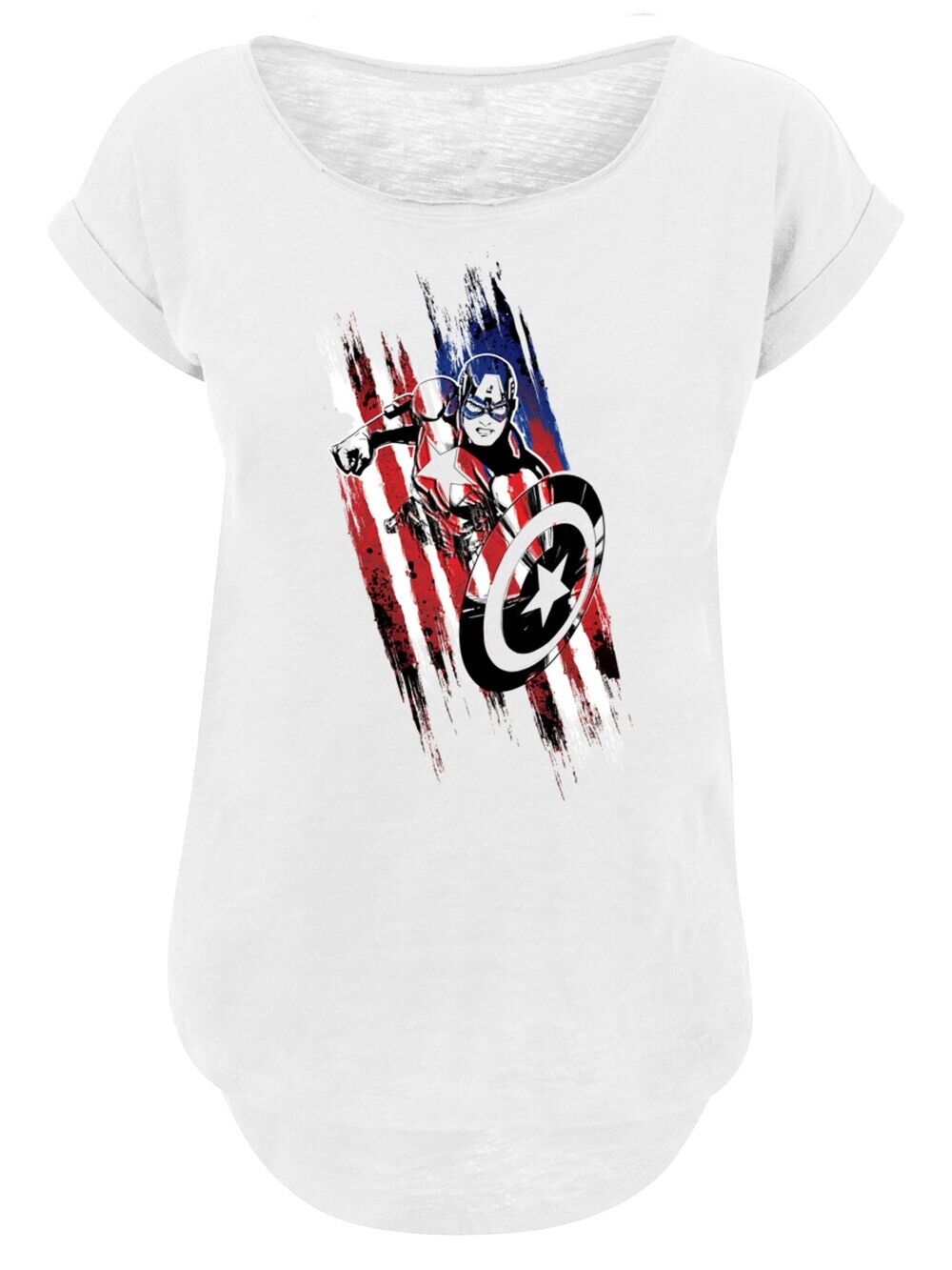 

Рубашка F4NT4STIC Marvel Avengers Captain America Streaks, белый