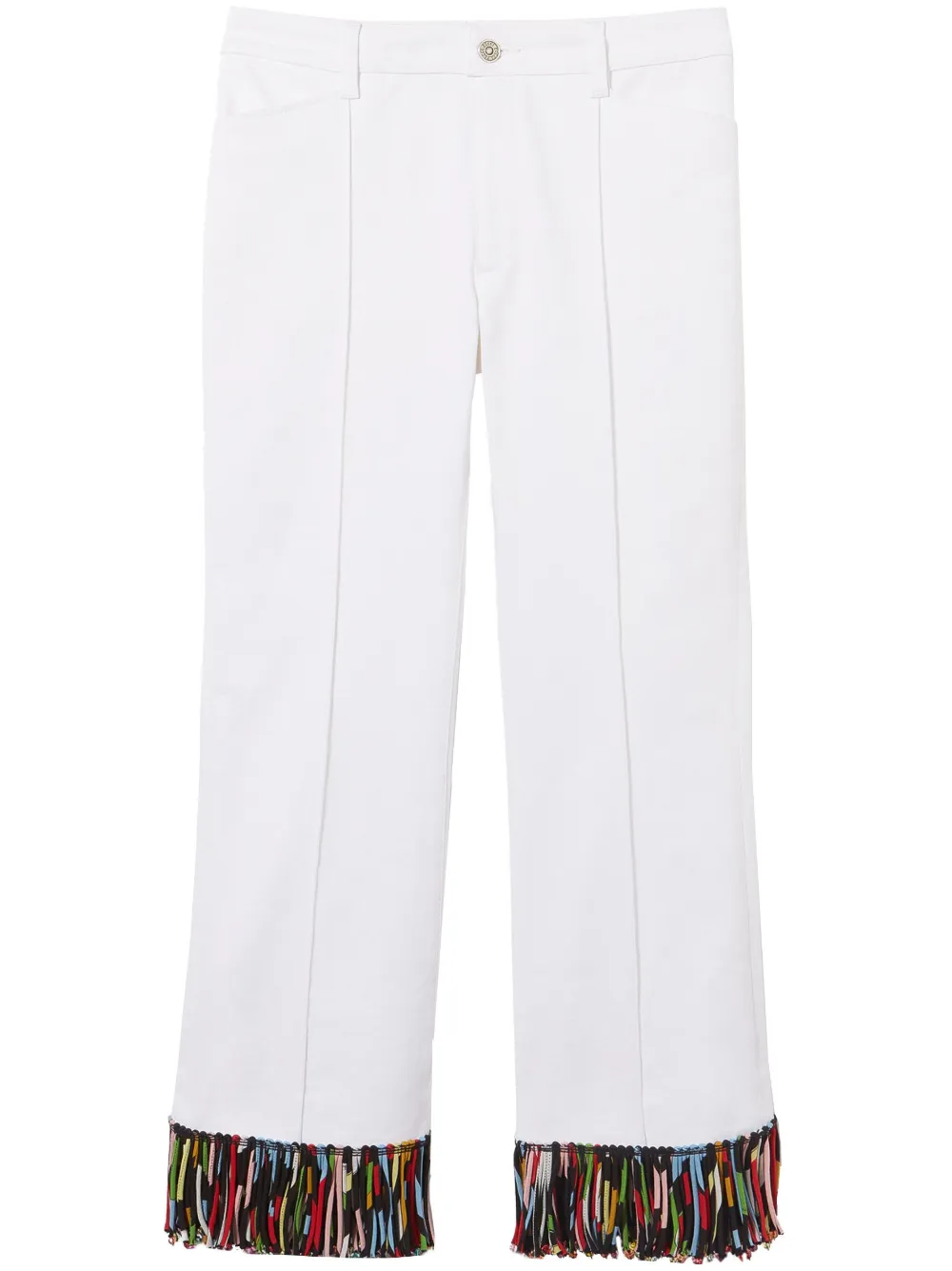 

Укороченные брюки с бахромой PUCCI, белый