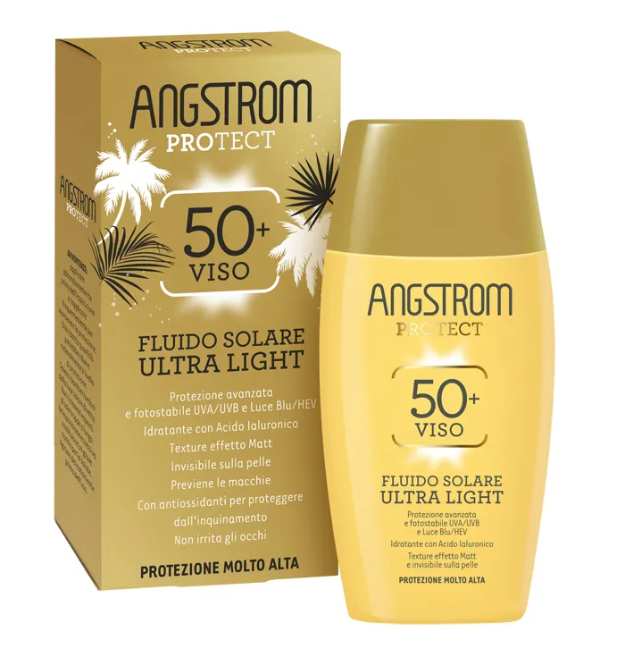 

Солярный флюид для лица Angstrom Spf50+ с гиалуроновой кислотой Angstrom Protect