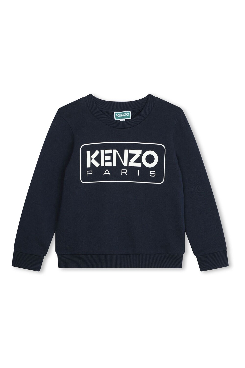 

Толстовка с круглым вырезом и логотипом Парижа Kenzo Kids, синий