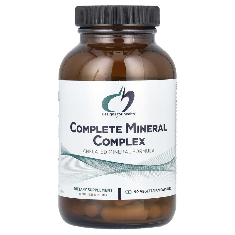 

Designs For Health, Полный минеральный комплекс, 90 вегетарианских капсул