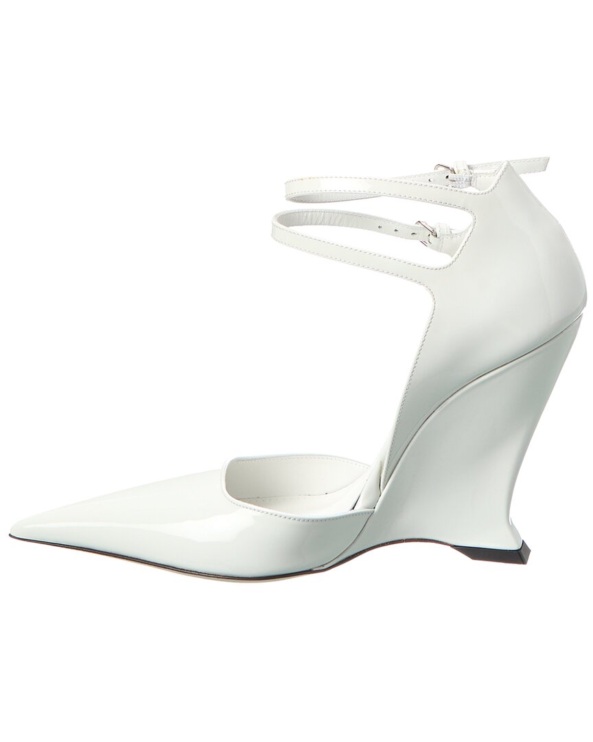 Ferragamo Vidya лакированные босоножки на платформе Salvatore Ferragamo, белый — фото 2