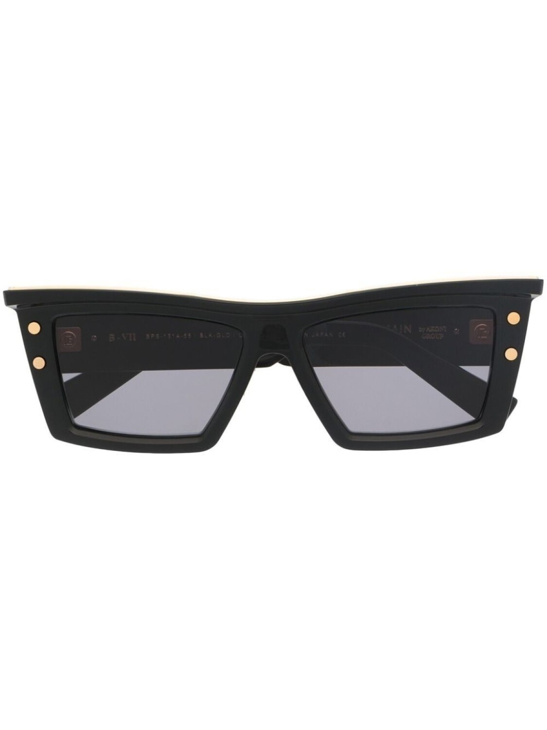 

Солнцезащитные очки в геометричной оправе Balmain Eyewear, черный