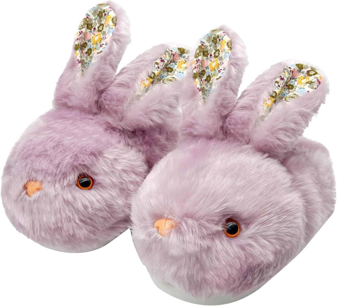 

Женские и мужские пушистые тапочки, милые с зайчиком, мягкие домашние туфли, теплые с толстым дном, с памятью формы, плюшевые тапочки Generic, фиолетовый