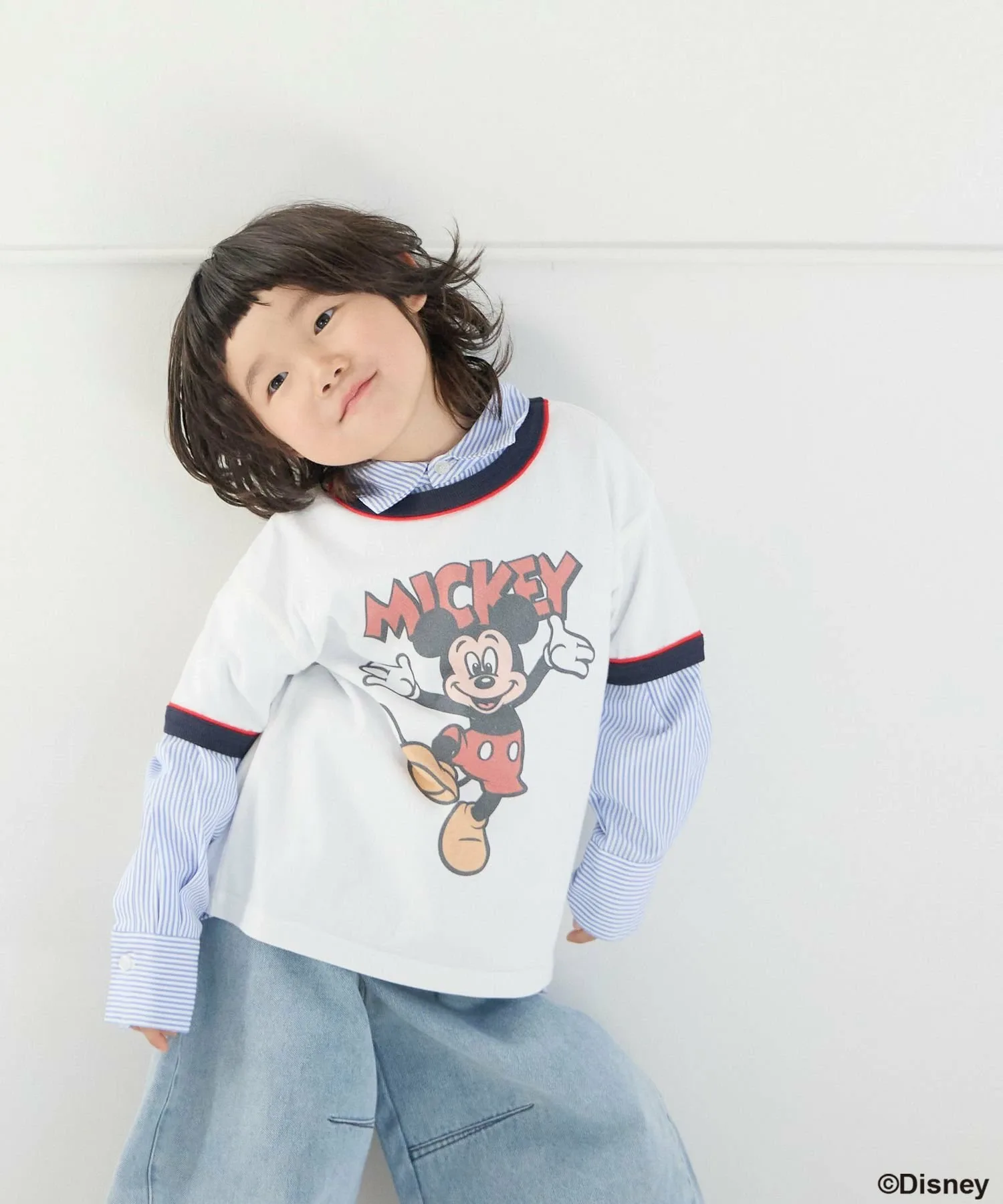 Футболка Дисней/Рингер Т Lowrys Farm, Off-white x Navy (05)
