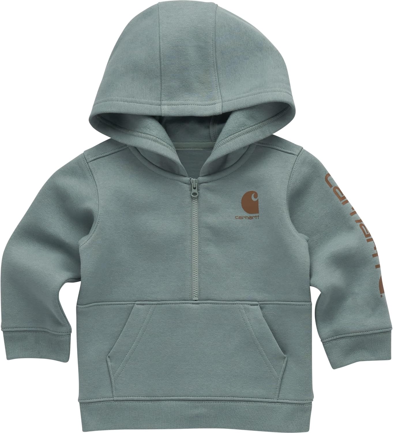 

Толстовка Carhartt Baby & Toddler Boys с капюшоном и застежкой-молнией на половину длины, Patina