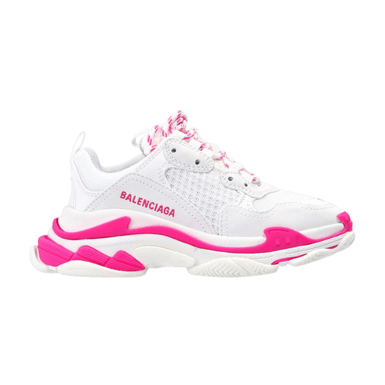 

Кроссовки Balenciaga Triple S Sneaker 'White Fluo Pink', белый