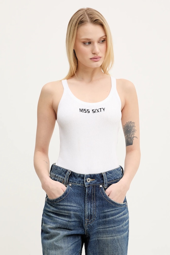 

Хлопковая майка Miss Sixty, белый