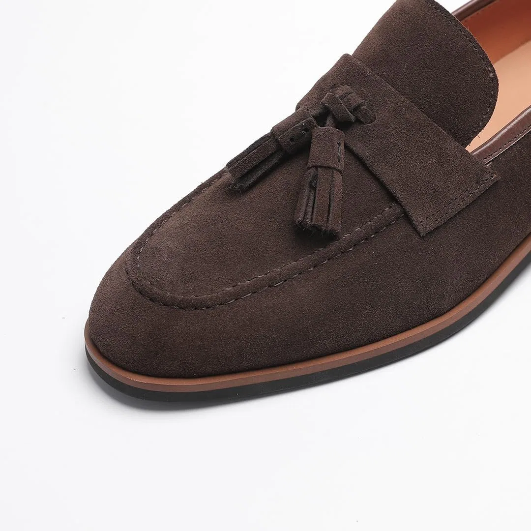 Лоферы из телячьей кожи, Premium, Dark Brown (suede) FIAVOM — фото 2