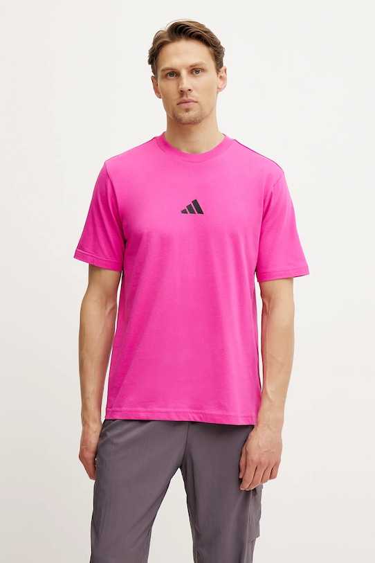 

Хлопковая футболка Essential Adidas, розовый