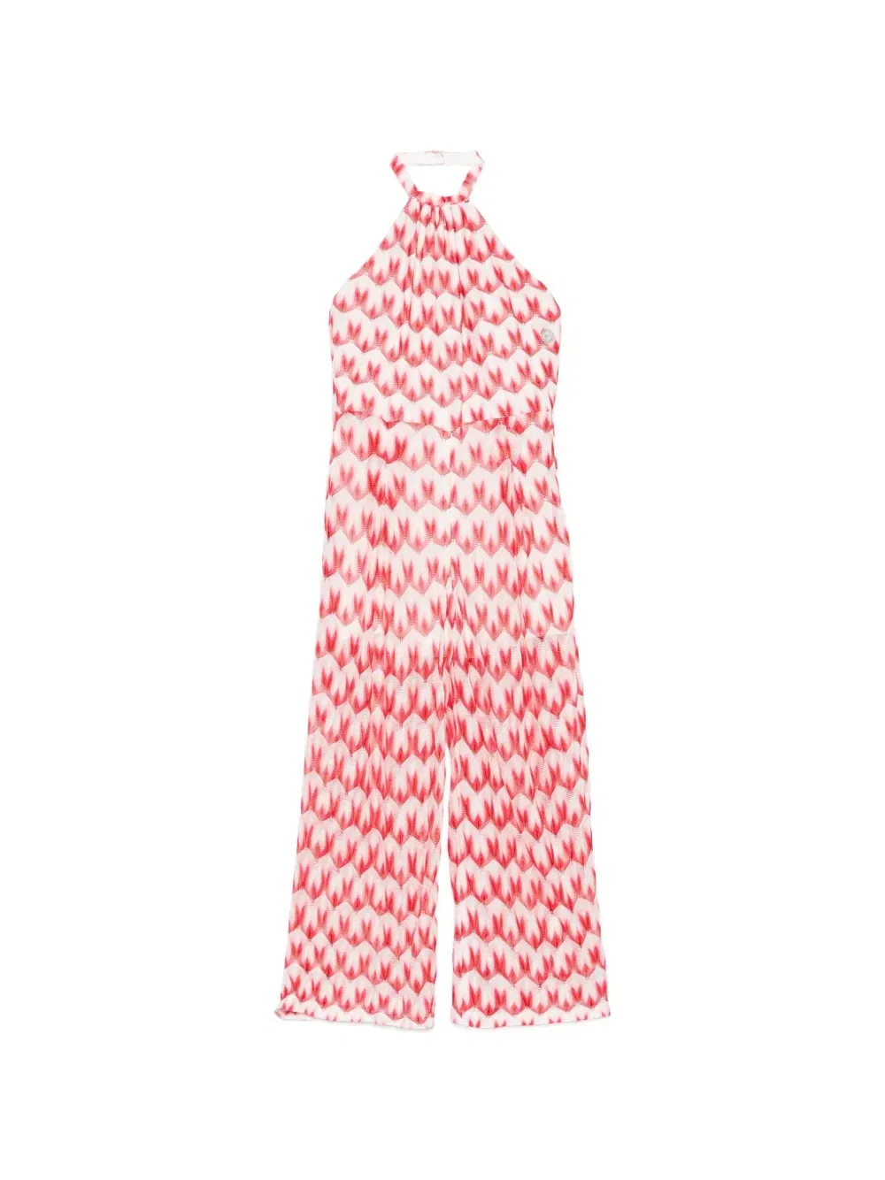 Комбинезон с вырезом халтер и узором Missoni Kids, белый